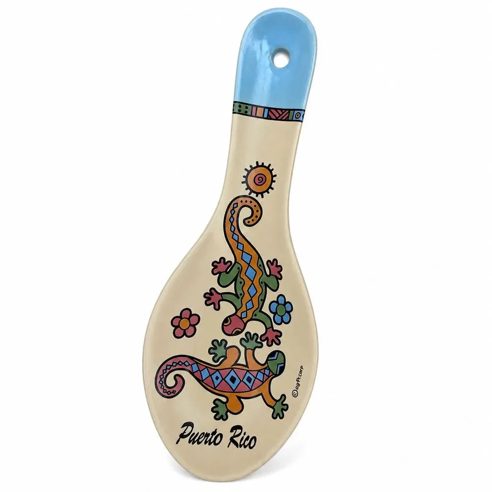Unique Ceramic Kitchen Stove Spoon Rest Talavera Utensil Holder